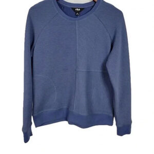 Fila Sport Womens Sweatshirt Blue Ribbed
Crewneck Long Sleeve Pullover XS 🔵